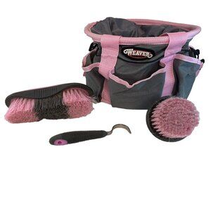 $20 Weaver Horse Grooming Set Pink And Brown